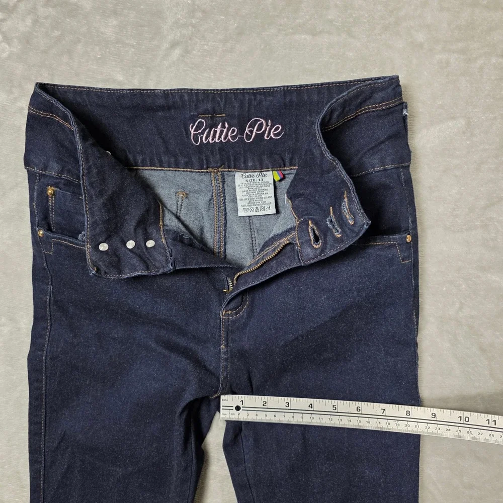 Cutie Pie Stretch High Rise Bell Bottom Jeans Womens Juniors 13 Retro Hippie